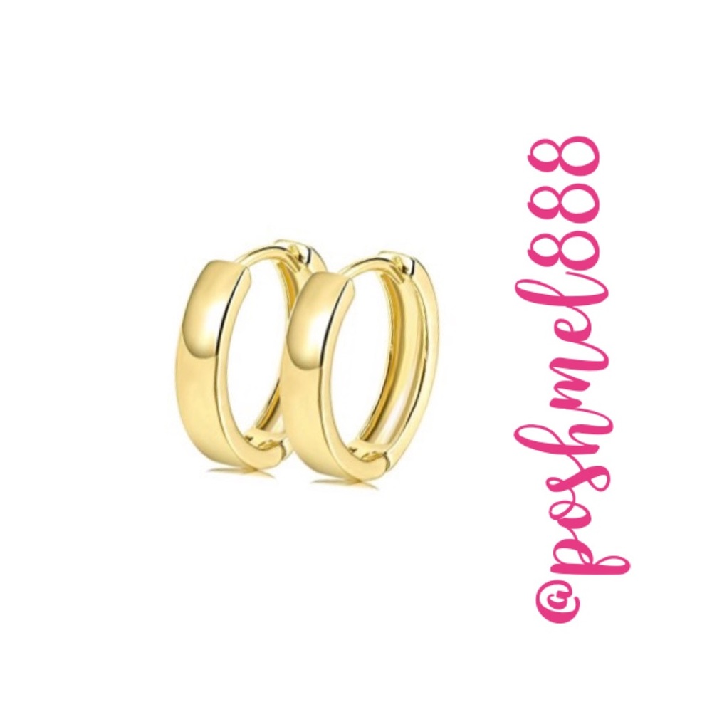 Delicate [GOLD] Minimalist Thick Huggie Hoop Earrings